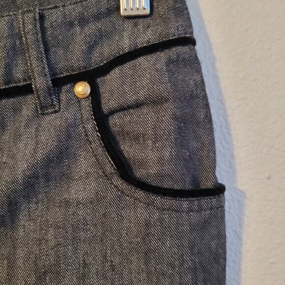 Class Roberto Cavalli Cotton Cashmere Blend Pants Womens 6 Gray Black‎ Trim - Picture 3 of 14